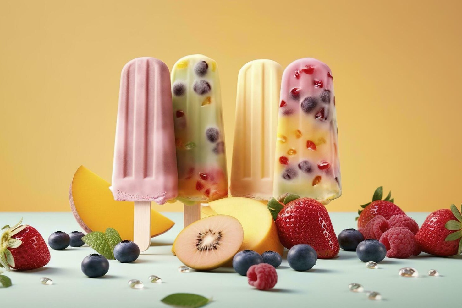 Frozen Fruit Popsicles