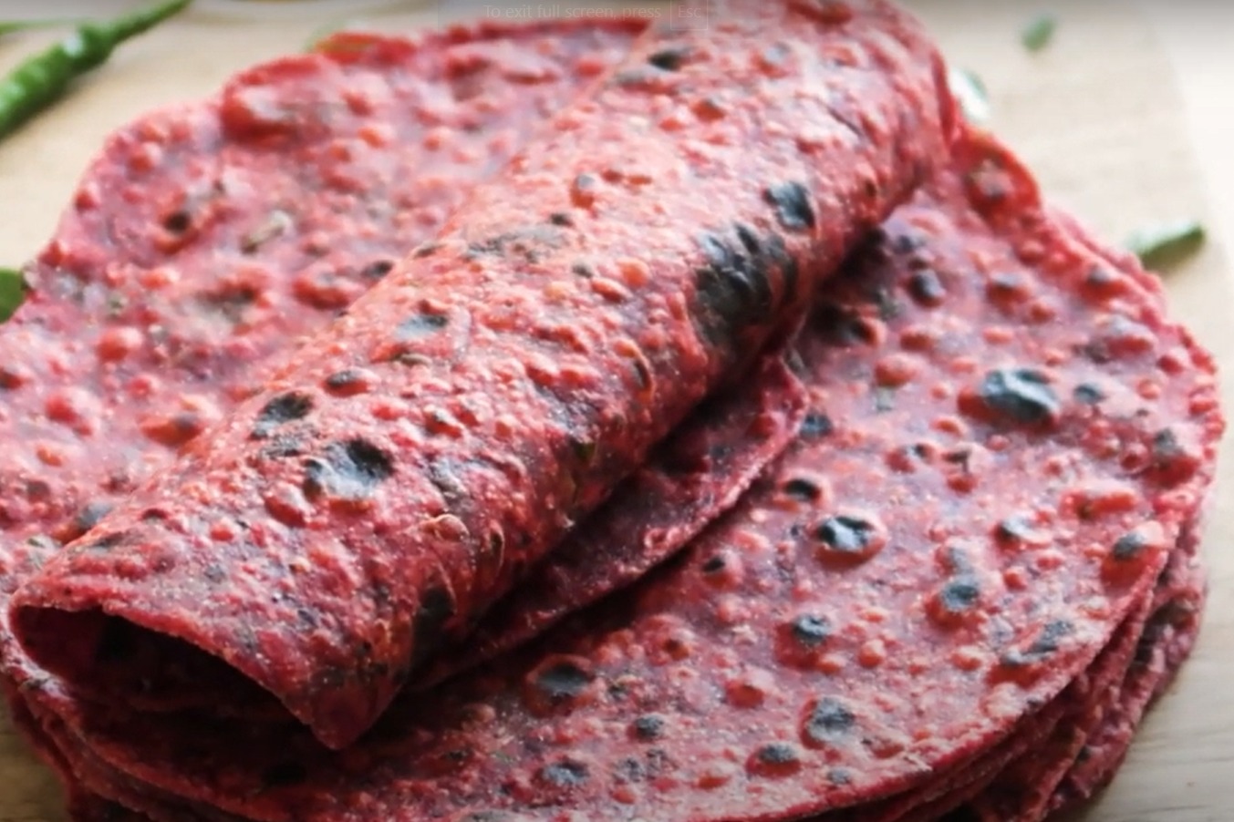 Beet and Sesame Roti