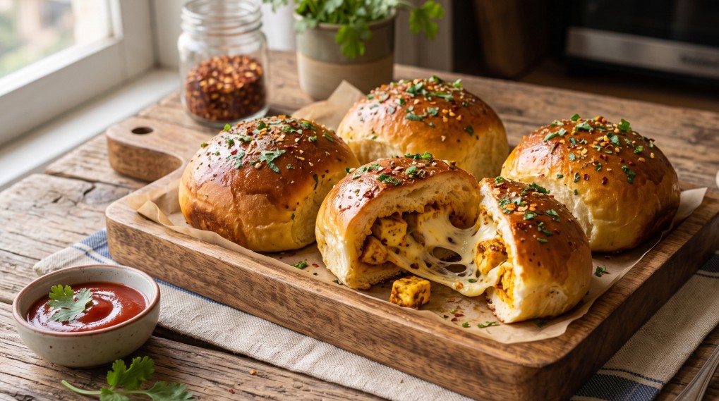Crispy Paneer Cheese Buns: Breakfast Ka Savory Delight!