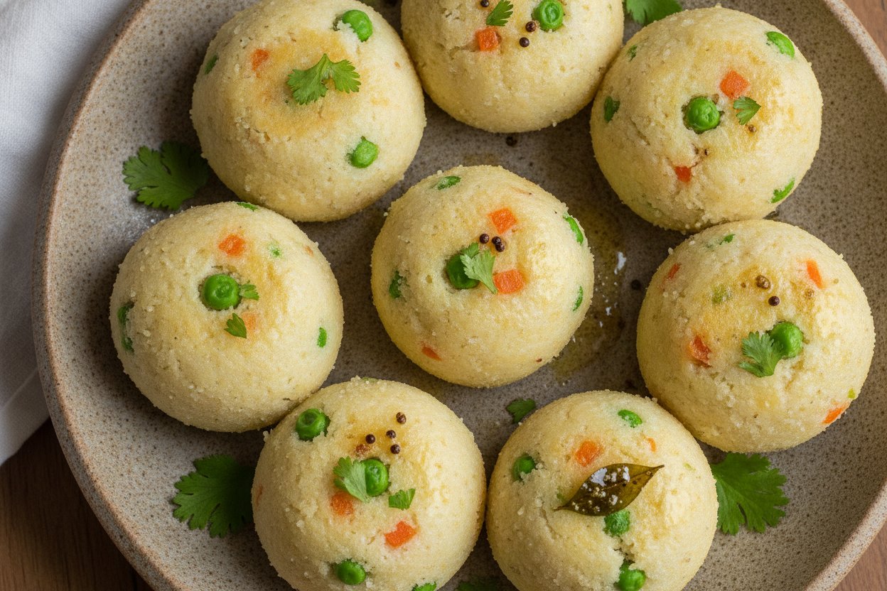 रवा भाजी डंपलिंग्ज