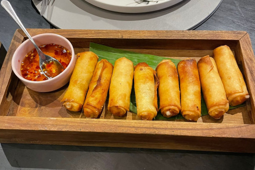 Cheesy Fusion Flautas with Honey Chutney Recipe
