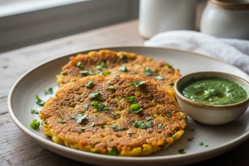 Moong Dal aur Vegetable Pudla: Healthy Breakfast Recipe