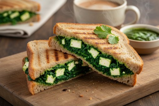 Palak Paneer Sandwich: Healthy aur Delicious Breakfast!